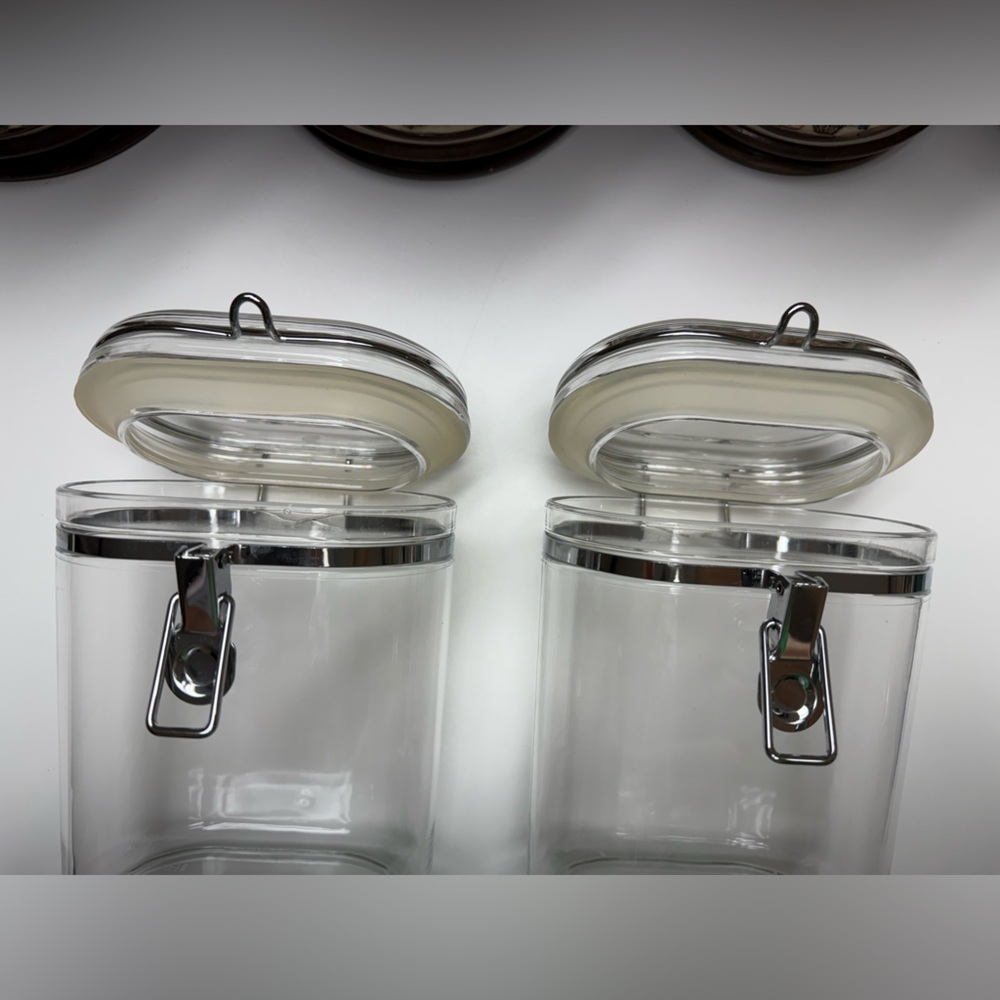 Set of 2 - Clear Airtight Storage Containers, Heavy Duty 5.5 x 3.5 x 8 - Picture 5 of 13